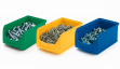 Colored plastic trays