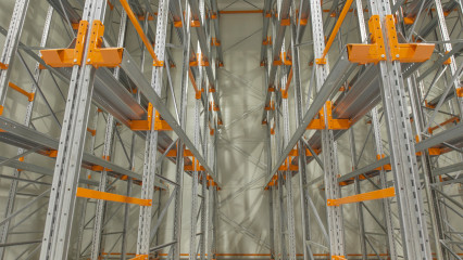 Въездные стеллажи на производстве соков. Холодильные камеры
                          в Украине
                      